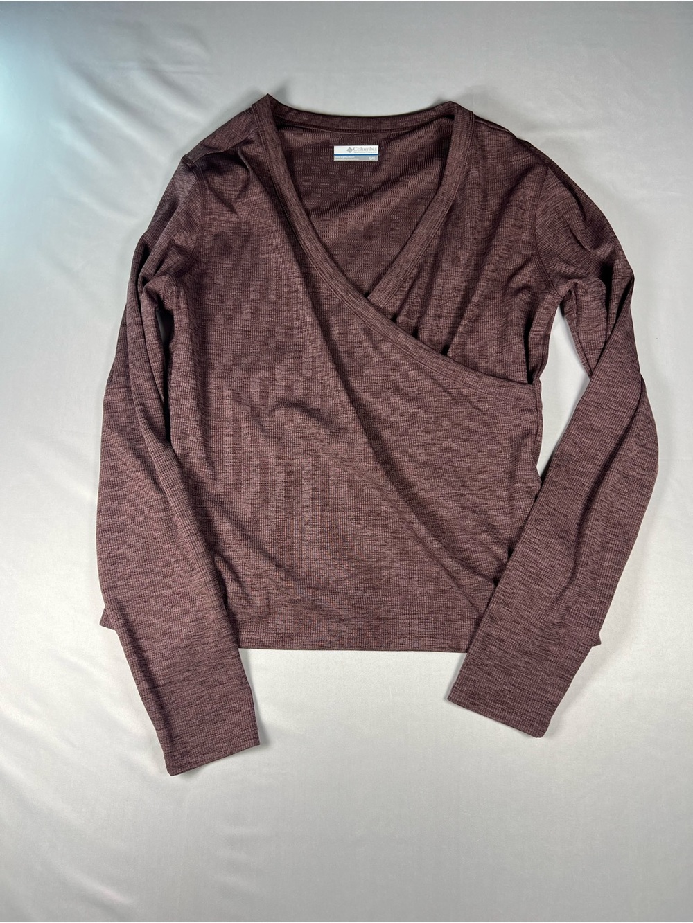 Columbia Women's Long Sleeve Wrap Top - Deep Brown Heather